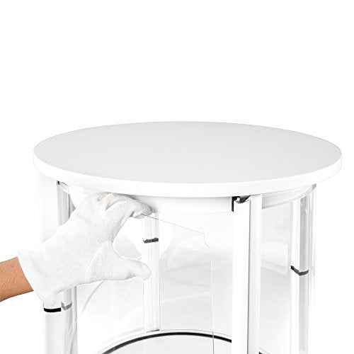 Vispronet Portable Display Case, Collapsible Showcase Counter with Twist Design