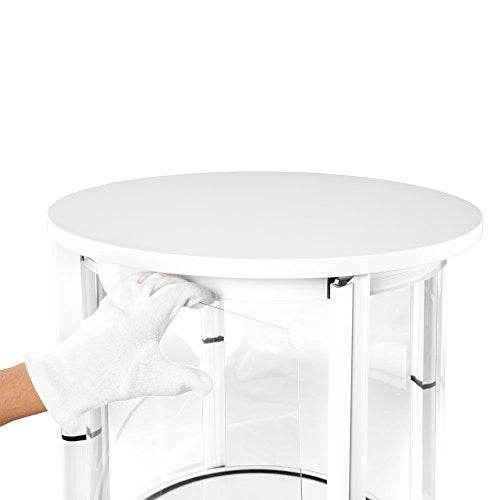Portable Trade Show Display Counter Set with Stackable Shelves & Plastic Panels