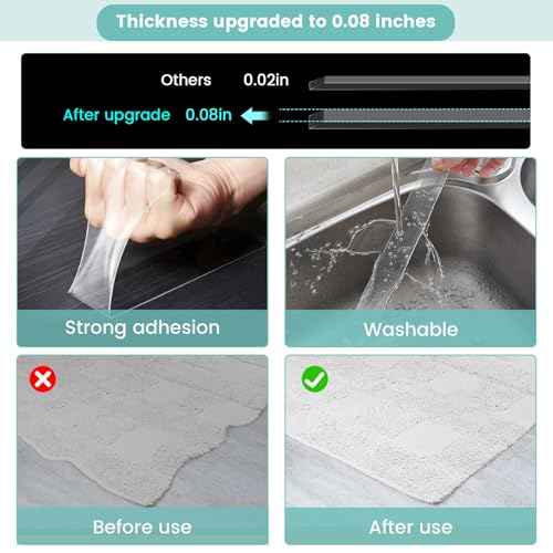 Double Sided Nano Tape Heavy Duty, Strong Sticky Extra Large (1.18in x 9.85Ft ) Removable Mounting Tape, Clear Multipurpose Wall Decor Adhesive Tape for Poster, Picture Hanging, Carpet, Photos Frames