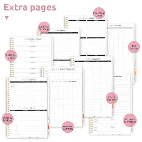 Aesthetic Budget Planner - Monthly Finance Planner with Expense Tracker, Undated Bill Organizer, Budget Notebook to Manage Your Finances, Account Budget Book with Colorful Pattern - Wildflowers