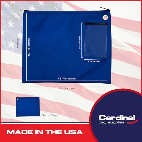 Interoffice Canvas Mailbag Royal Blue 14 x 11 - Secure Document Bag