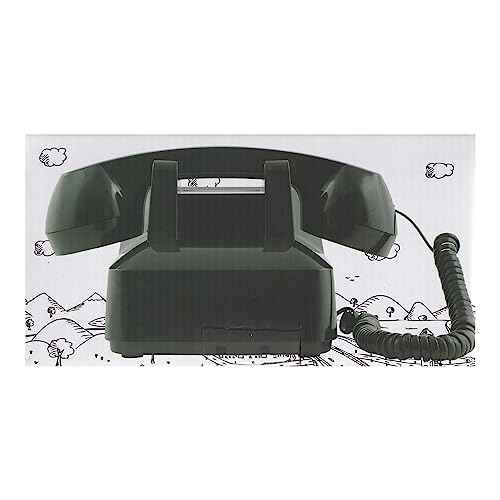 Opis PushMeFon Cable: The Landline Phone for Home in Retro Style - Non Electric Vintage Push Button Telephone for Landline Connections in Black