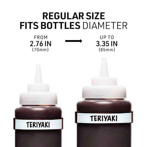 Removable Waterproof Labels for Bottles ? Writable 70mm (2 3/4 inch) Black 24-Pack