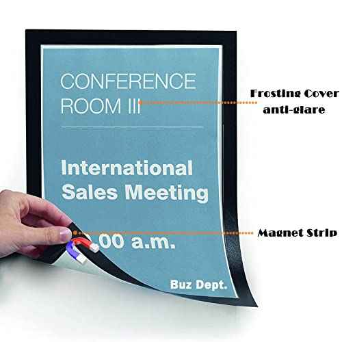 24Pc Mangetic Sign Holder,8.5x 11 Magnetic Display Frame For Document,Plastic Outer Frame wz Magnet Border work on Metal Iron Magnet Surface