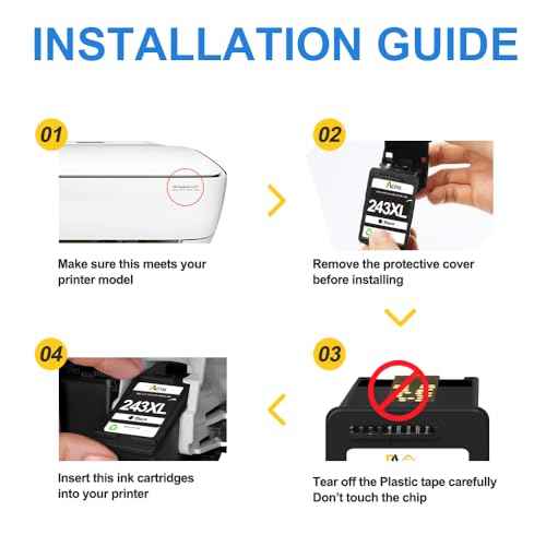 PG-243XL Ink Cartridge Black Replacement for Canon 243 243xl PG 243 Combo Pack for PIXMA MX490 MG2500 MG2522 MG2922 TS3122 TS3322 TS202 TR4520 TR4522 Printers (2 Black)