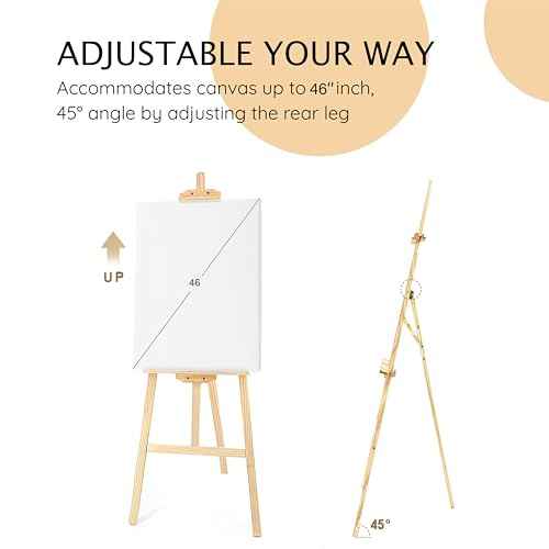 Wooden Painting Easel Stand, Adjustable£¦Folds Flat for Storage, Ideal for Painting, Office Presentations, Posters, Signage