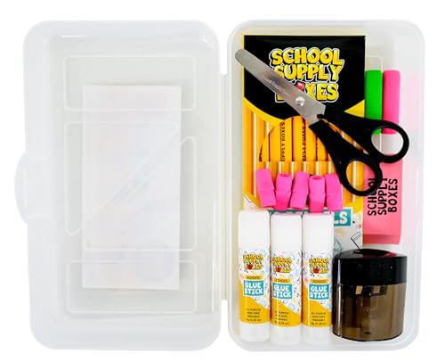 School Supply Box for Grades K-5 - 1 Box with Art & Writing Supplies