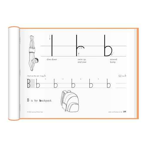 Learning Without Tears Letters and Numbers for Me Student Workbook, Age 5+, Preschool, Kindergarten Handwriting Practice, Writing Book, School & Home, Language Arts, Tutoring, Sensory