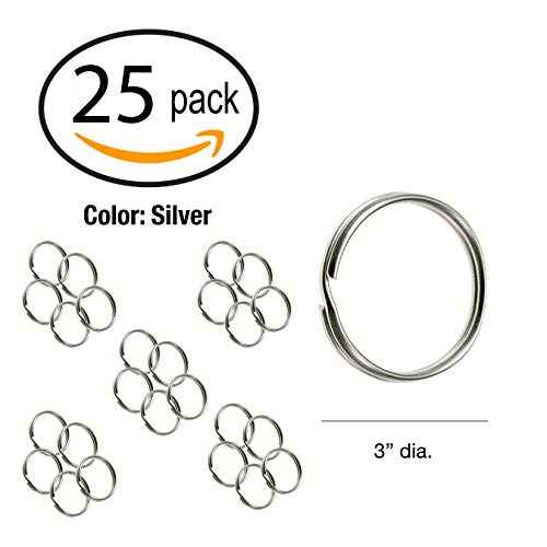 Lucky Line 3" Nickel Plated Split Ring, 25 per Box (79100)