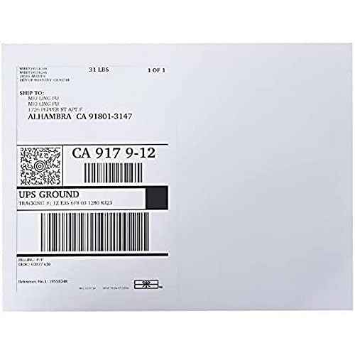 9527 Product Half Sheet Self Adhesive Shipping Labels for Laser & Inkjet Printers White Blank,2 Labels per Sheet (1000 Labels)