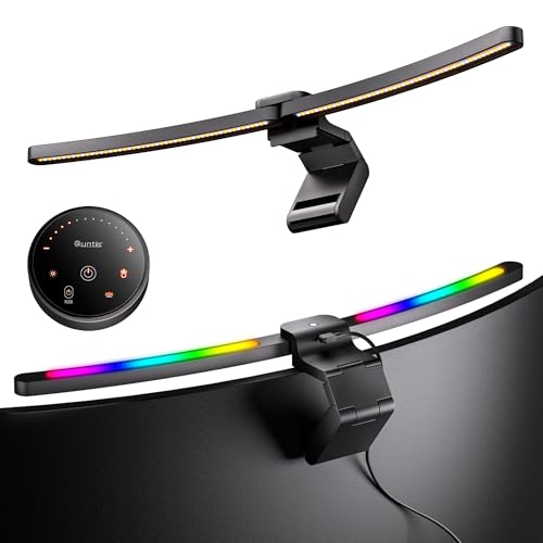 Quntis Curved Monitor Light Bar RGB Desk Lamp for 34+ Inch Screens