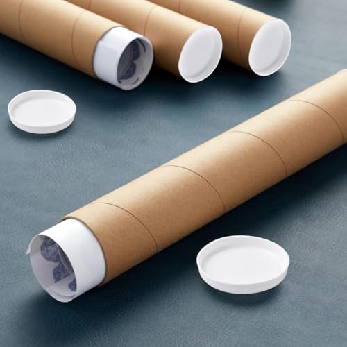 24 Pack 3-Inch Plastic Mailing Tube End Caps for Documents & Artwork