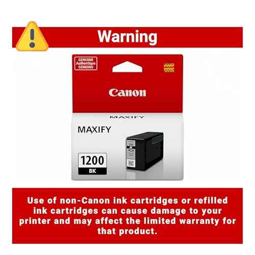 Canon PGI-1200 Genuine Pigment Black Ink Tank, Compatible with MB2120, MB2720, MB2020, and MB2320 Printers