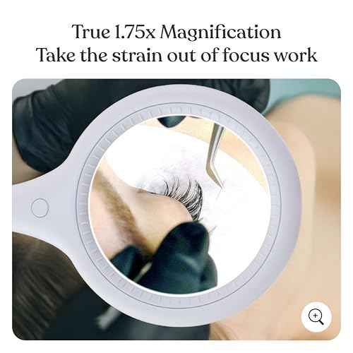 Brightech LightView Flex Magnifying Desk Lamp, 1.75X Light Magnifier, Adjustable Magnifying Glass with Light for Crafts, Reading, Close Work