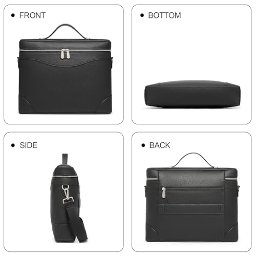 BOSTANTEN Laptop Bag for Women Work Tote Bag Leather Briefcase Messenger Bag for Bussiness Trip, Fit for MacBookPro 16 Inch
