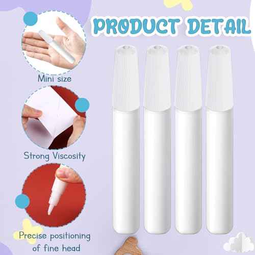 24 Pcs Art White Glue Stick Pens Bulk Quick Dry Tacky Glue Pens Classroom Supplies for DIY Arts and Crafts Projects