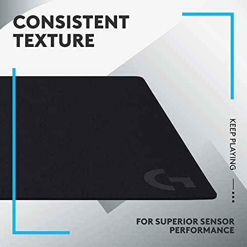 Logitech G G840 Extra Large Gaming Mouse Pad, Optimised for Gaming Sensors, Moderate Surface Friction, Non-Slip Mouse Mat, Mac and PC Gaming Accessories, 900 x 400 x 3 mm