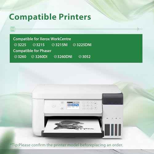 3225 Toner Cartridge 106R02777 Compatible for Xerox 106R02777 106R02775 Compatible for Xerox WorkCentre 3215 3225 3215NI 3225DNI 3225V 3052 3260 3260DNI 3260VI Printers (Black 2pack)