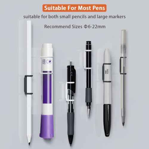 12 Pack Magnetic Pen Holder for Refrigerator, Silicone Magnetic Pencil Holder for Locker, Magnetic Dry Erase Marker Holder for Whiteboard, Desk, Clipboard (6 colour)