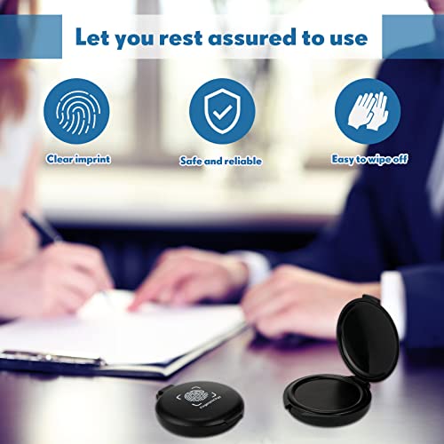 50 Pcs Fingerprint Ink Pad Black Finger Print Stamp Pad Mini Inkless Thumbprint Pads for Home Office Bank Identification Security ID Fingerprint Cards Law Enforcement Notary Supplies, 2.3 x 2 Inch