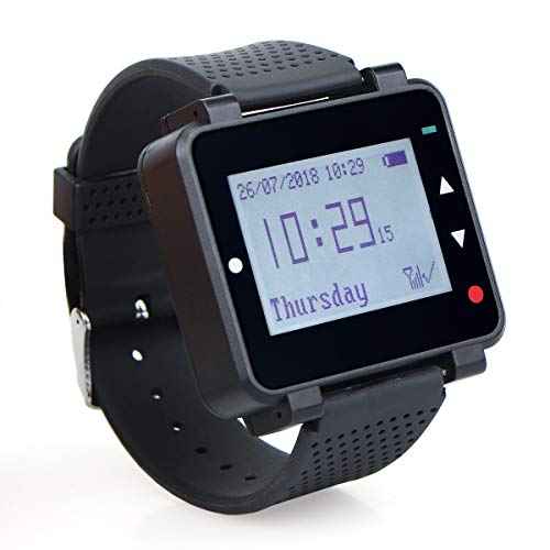 Retekess T128 Restaurant Pager System,Nurse Call System,7 Prompt Mode,Watch Receiver,Compatible with All Call Buttons for Restaurant,Hospital
