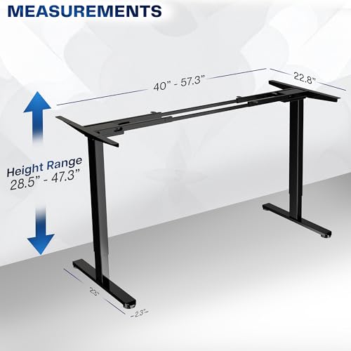 VIVO Heavy Duty Dual Motor Electric Sit Stand Desk Frame, 220 lbs Capacity up to 85" x 43" Tops, Memory Controller Height Adjustable Frame Only, Black, DESK-E-200B