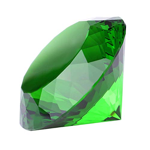 YARR Store Green Crystal Glass Diamond Paperweight 60mm - Gift & Decor
