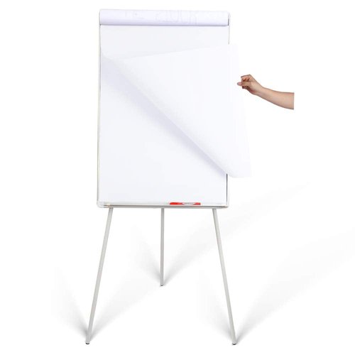 DexBoard 36" x 24" Magnetic Dry Erase Easel Board with Adjustable Tripod Stand – Portable Whiteboard for Office, Classroom & Presentations – Includes Flipchart Paper, Magnets & Eraser