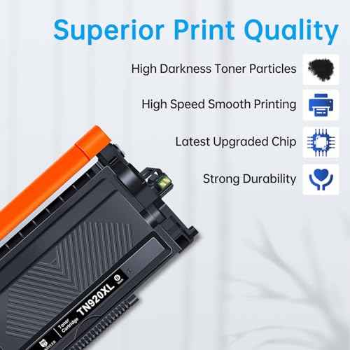 TN920XL TN920 Toner Cartridge for Brother HL-L6210DW (1x Black with Chip)