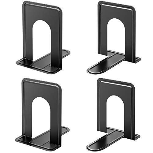 MaxGear Large 2 Pairs Matte Painted Heavy Duty Bookends for Shelves