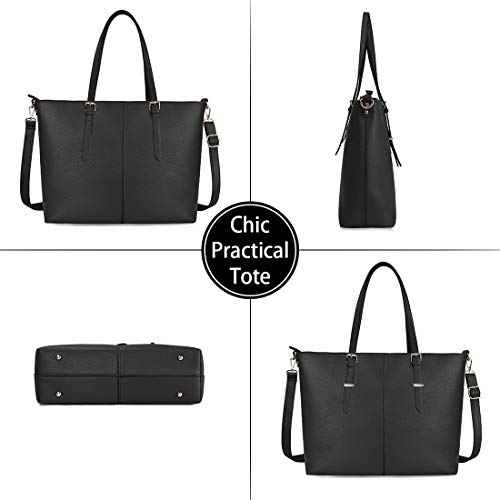 Laptop Tote Bag for Women 15.6 Inch Leather Computer Laptop Bag Office Work Bag