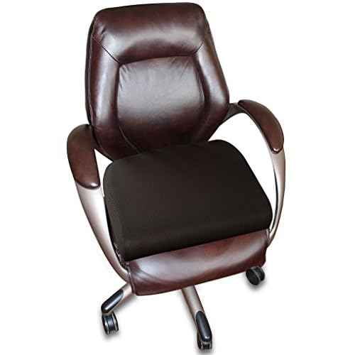 Extra-Large Memory Foam Seat Cushion ? Perfect for Office Chair and Wheelchair ? Does Not Slip Even on Smooth Marble Floors ? Washable & Breathable Cover ? Relieves Back Pain ? 19¡±x17¡±x3¡±