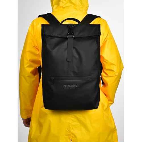 Pemberton Black Work Backpack - Waterproof Laptop Backpack for Men & Women with Laptop & Tablet Sleeves