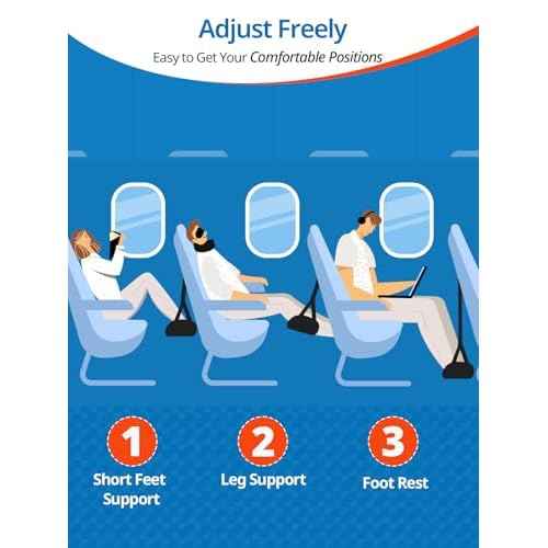 Travel Pillow Airplane Foot Hammock Set, Airplane Pillows with 3D Eye Mask for Sleeping, 360¡Æ Support Plane Head Strap, Long Flights Essentials, Stop Bobblehead and Travel Foot Rest Leg Relief