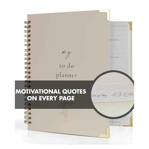 Beautiful To Do List Notebook - Aesthetic Daily Planner to Easily Organize Your Tasks And Boost Productivity - Stylish Undated Planner And School or Office Supplies For Women
