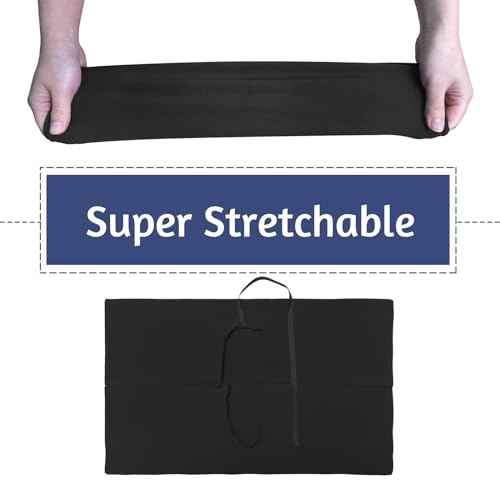 KICNIC Black Book Covers 2 Pack, 6"x9" Stretchable Book Sox Suitable for Most Hardcover Books, Up to 8.5¡±X9.5¡±,Washable and Reusable Protective Cover for Textbooks