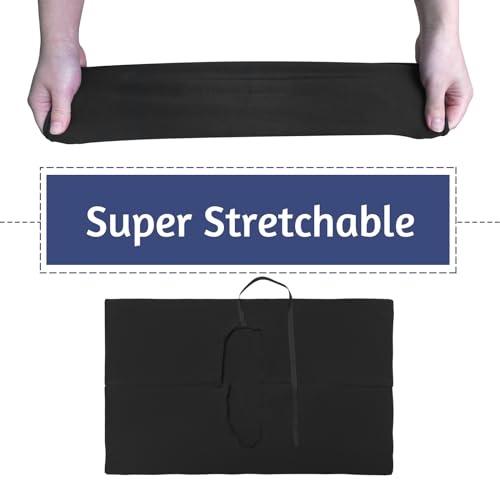 KICNIC 2 Pack Black Stretchable Book Covers 6x9 Inches for Textbooks & Hardcover Books