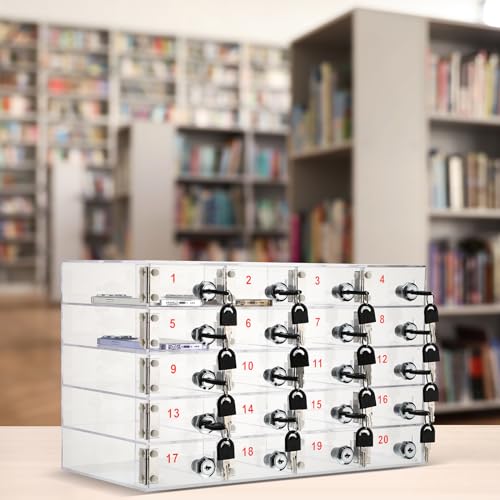 Layhit 20 Slots Cell Phone Locker Box for Classroom School Office