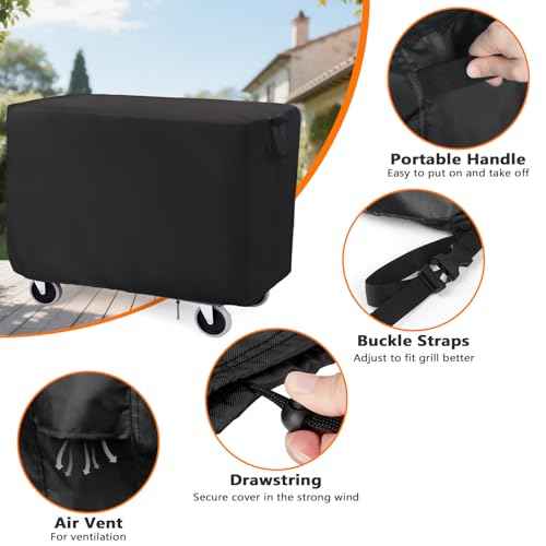 Rolling Tool Cart Cover 36 Inch,Waterproof Utility Cart Cover for 32" x 18" Mobile Multipurpose Utility Cart Service Cart Cover - 36 X 18 X 33 Inch