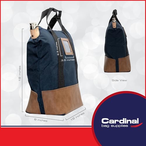 Cardinal Navy Blue Heavy Duty Courier Bag 18x18x8 Inch Locking Bag