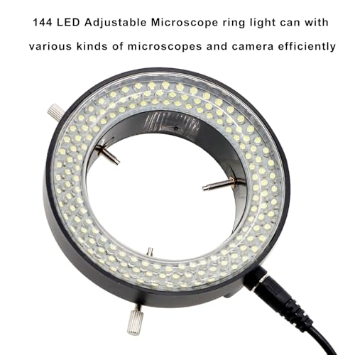 144 LED Ring Light for Stereo Microscope Adjustable Illuminator