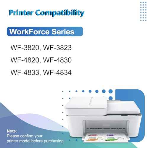 822 822XL 5PACK Remanufactured for Epson 822XL Ink Cartridges for Epson 822 T822 for Epson Workforce Pro WF-4830 WF-3820 WF-3823 WF-4820 WF-4833 WF-4834 Printer (2*Black, Cyan, Magenta, Yellow)