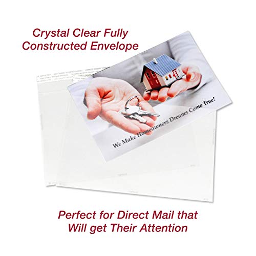 EnvyPak 100 Clear Booklet Envelopes with Peel & Seal Closure 5.5 x 8.5 Inches