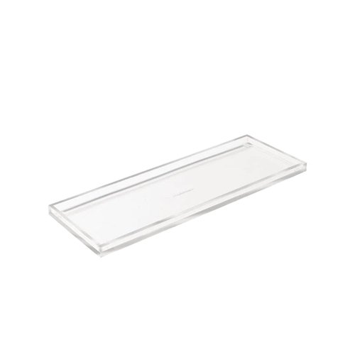 RUSSELL+HAZEL Acrylic Bloc Narrow Accessory Tray, Clear, 4.5” x 12.2” x .5” (31381)