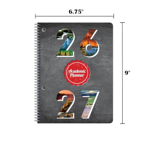 School Datebooks Monthly Planner 2026-2027 Medium Boulder Cover 6.625" x 9"