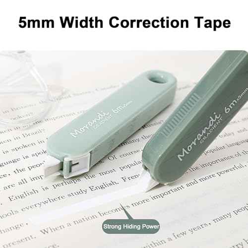 5 PCS Correction Tape with Lid, Easy to Use Correction Tapes, White Applicator for Instant Corrections