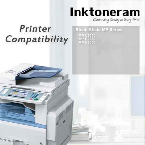Compatible Toner Cartridge Replacement for Ricoh Aficio MP C2030 C2050 C2550 841280 (Black)