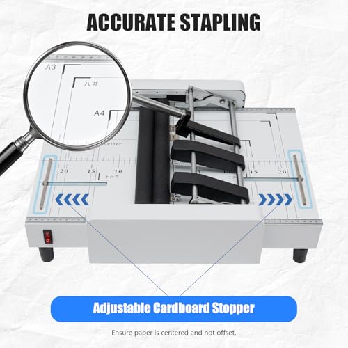 TOWIUOA A3 Paper Folding & Binding Machine - Automatic Booklet Maker with Stapler, 11.7x16.5"