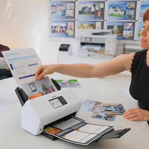 Brother ADS-3350W Wireless Desktop Scanner with Touchscreen, 40ppm