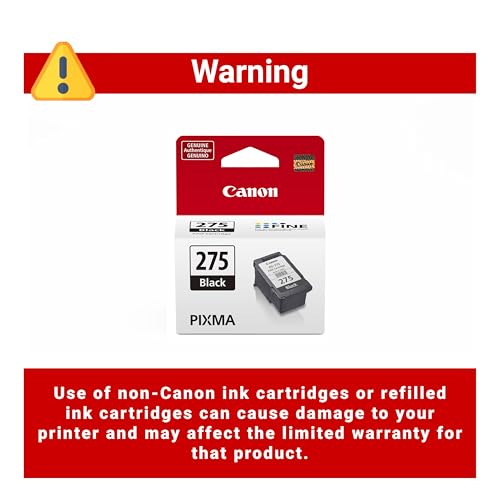 Canon PG-275 Black Ink Cartridge - Pack of 1 for TS3520/3522/3720 Series